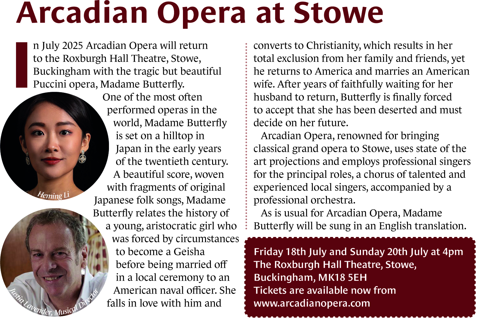 Arcadian Opera at Stowe